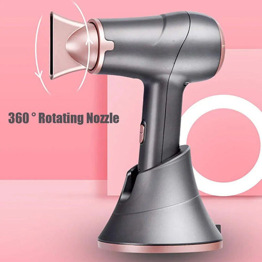 Cordless Rechargeable Portable Hair Dryer with Hot and Cool Air
