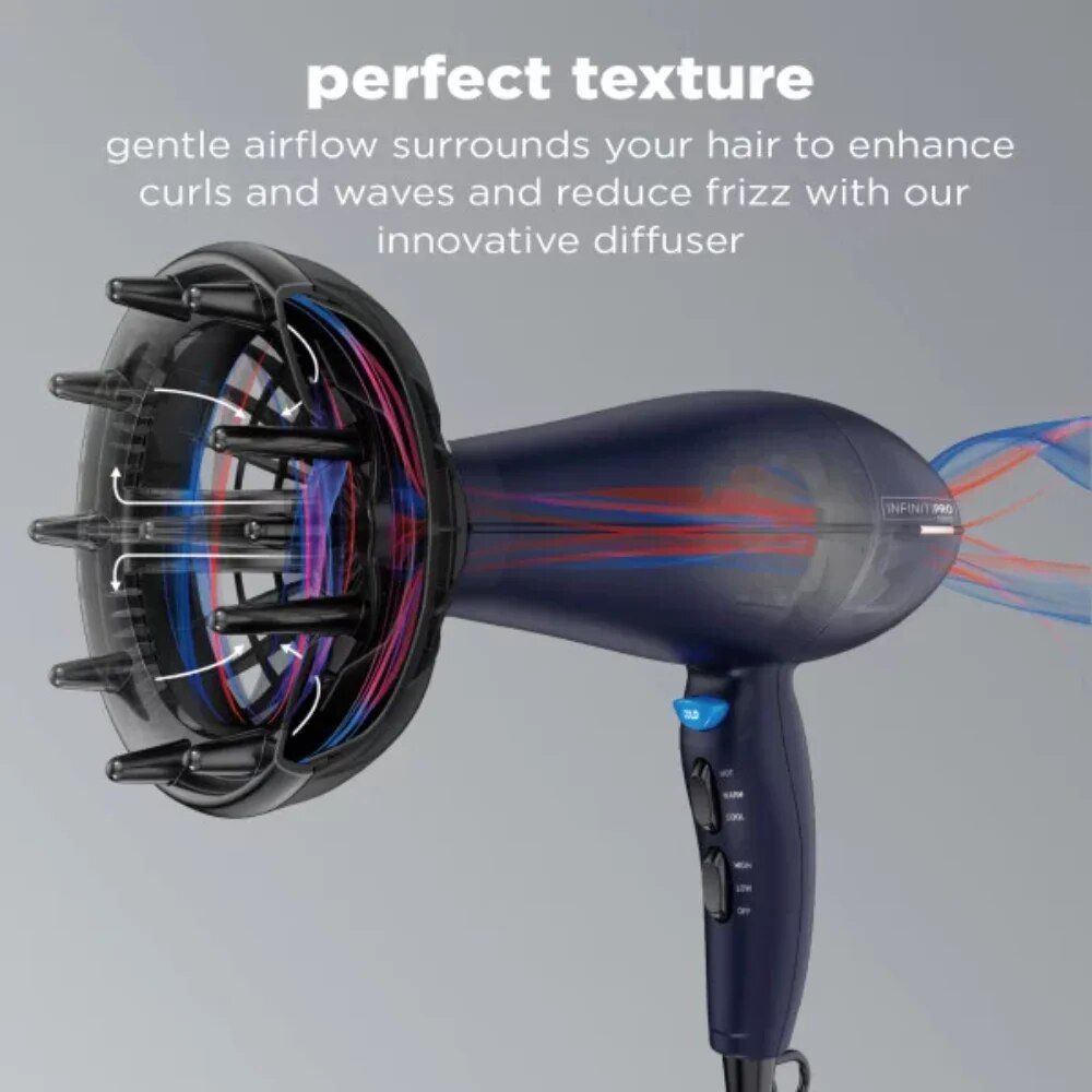 1875 Watt Texture Styling Hair Dryer for Natural Curls and Waves