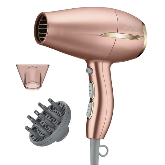 Professional Ceramic Frizz-Free Compact Hair Dryer, Ionic, 1875 Watts, Rose Gold Blow Dryer