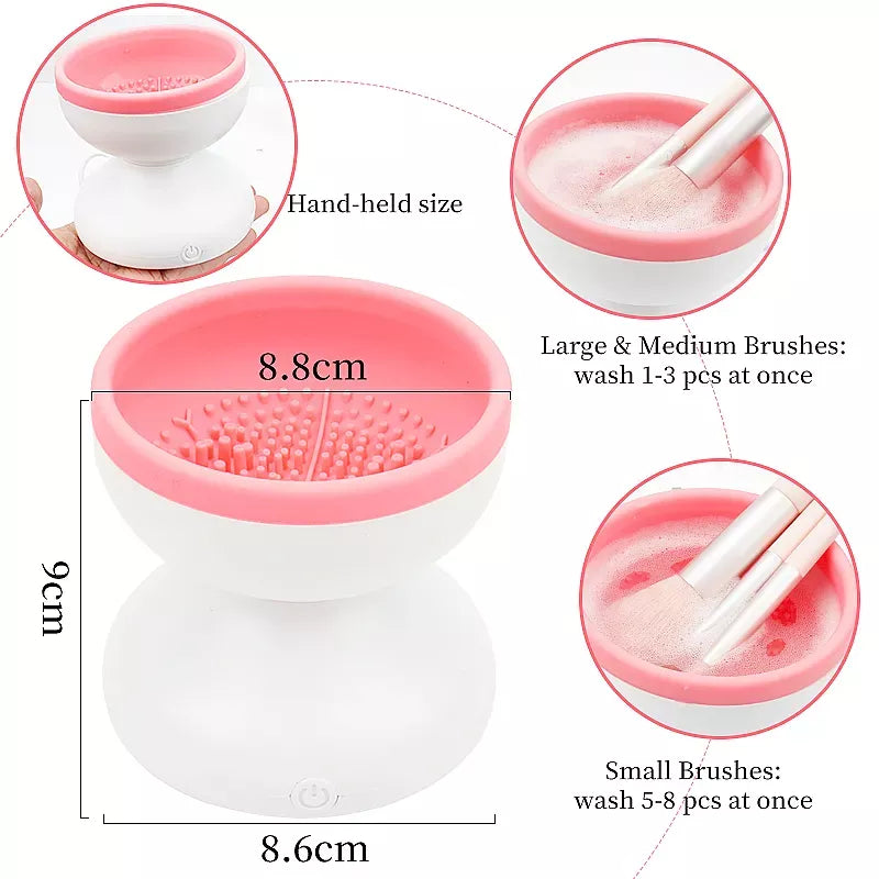 Fast and Efficient USB-Charged Electric Makeup Brush Cleaner and Dryer