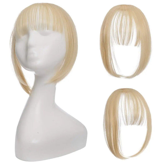 Clip-In Blunt Bangs Synthetic Hair Extension - Natural Look, Easy to Use