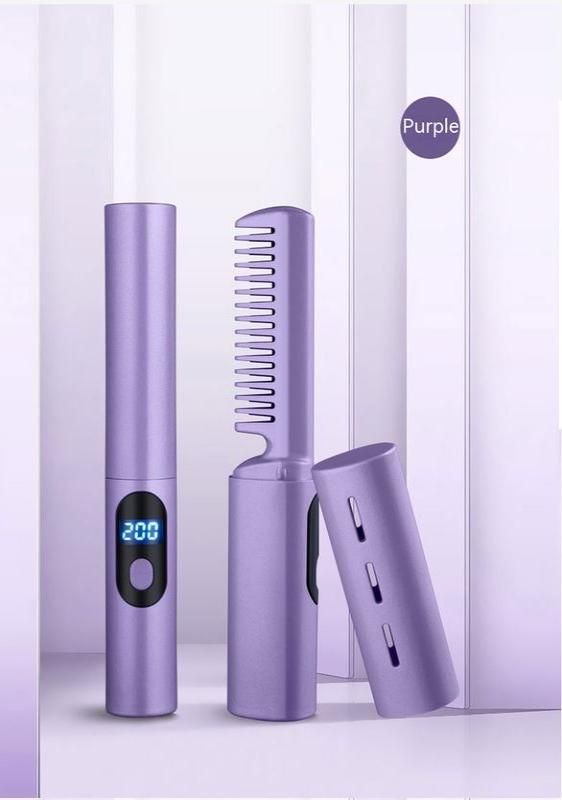 Wireless USB Portable Hair Straightener Curly Hair Comb