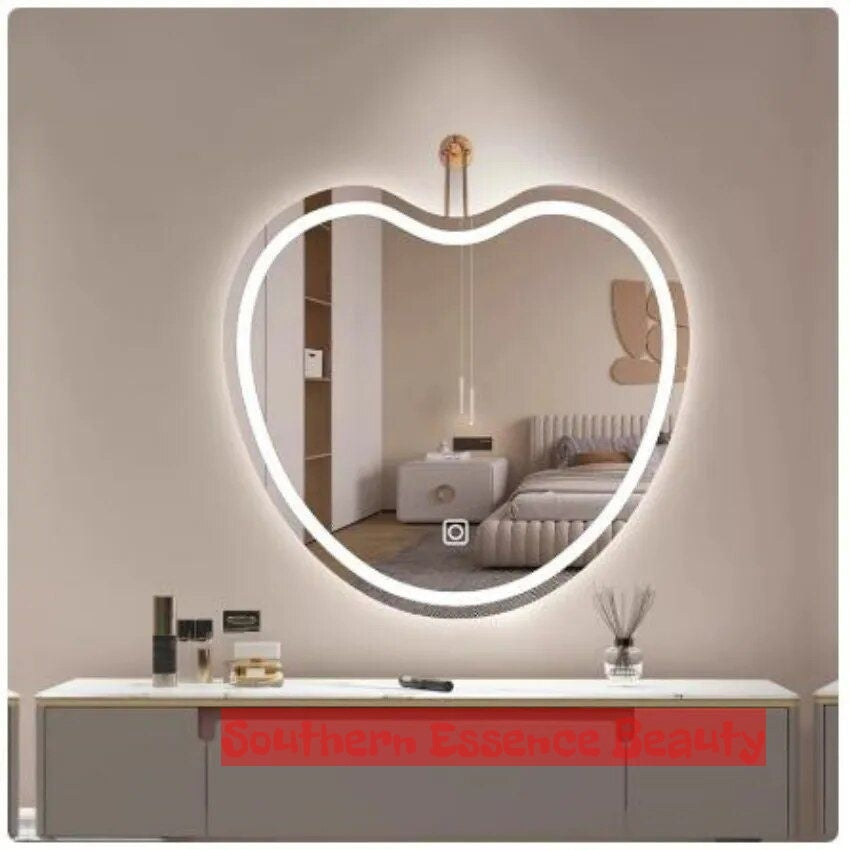 Cloud Heart Shaped Makeup Mirror LED