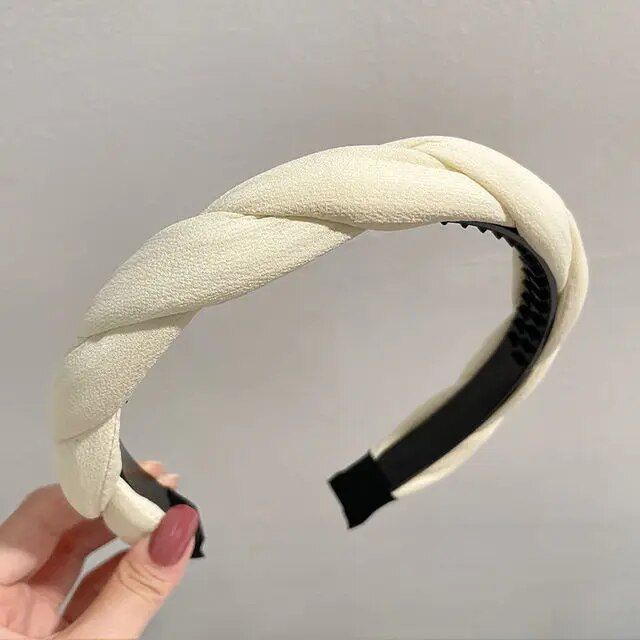Elegant PU Leather Braided Headband
